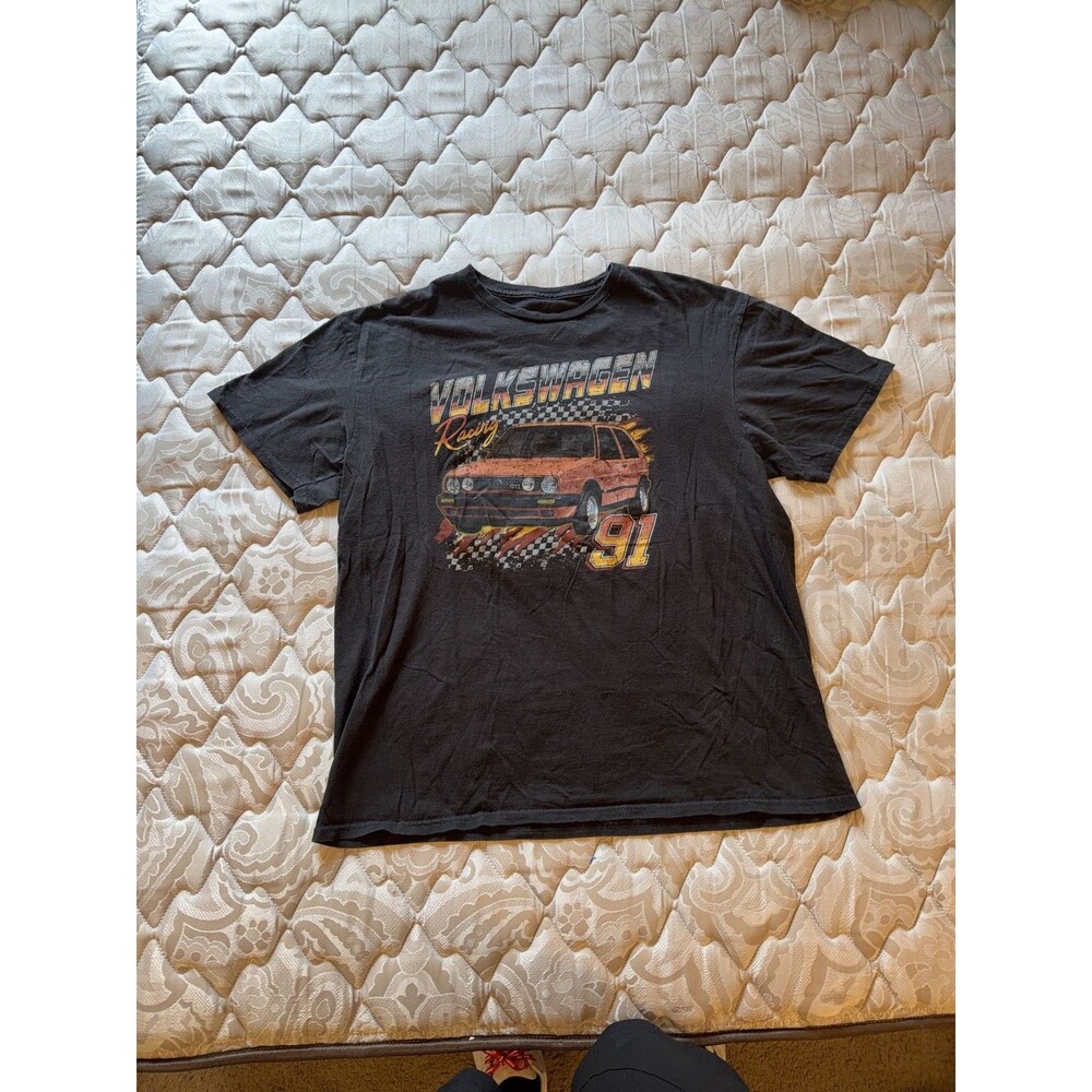Volkswagen Racing 91 GTI Graphic T-Shirt Mens XL Black Cotton Car Tee